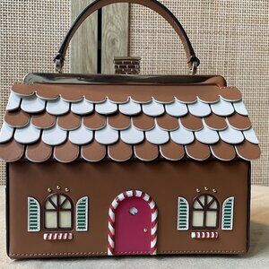 NWOT Kate Spade Gingerbread House in smooth leather